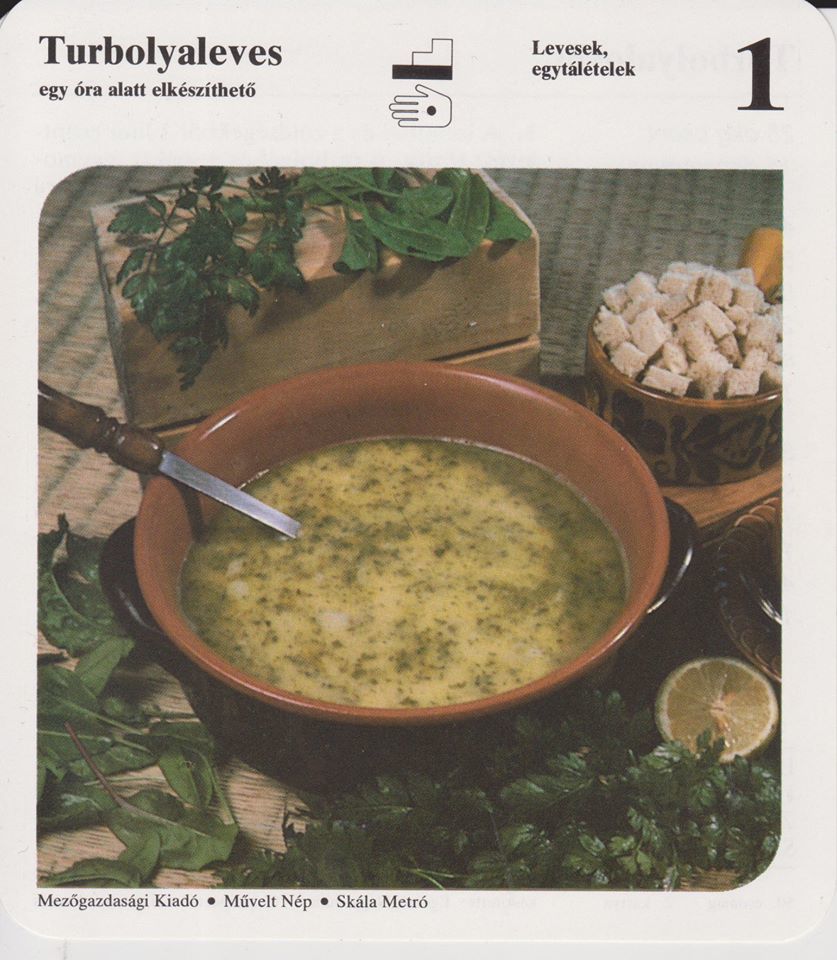 Retro menüsor hétvégére Planétás kártyákból