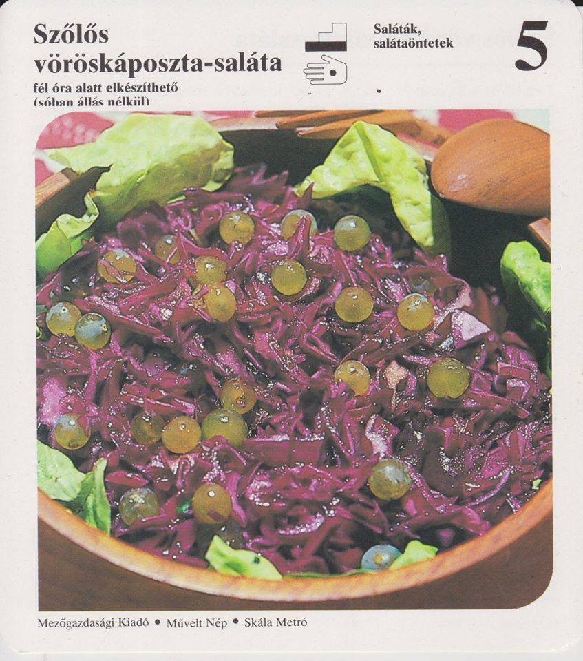 Retro menüsor hétvégére Planétás kártyákból