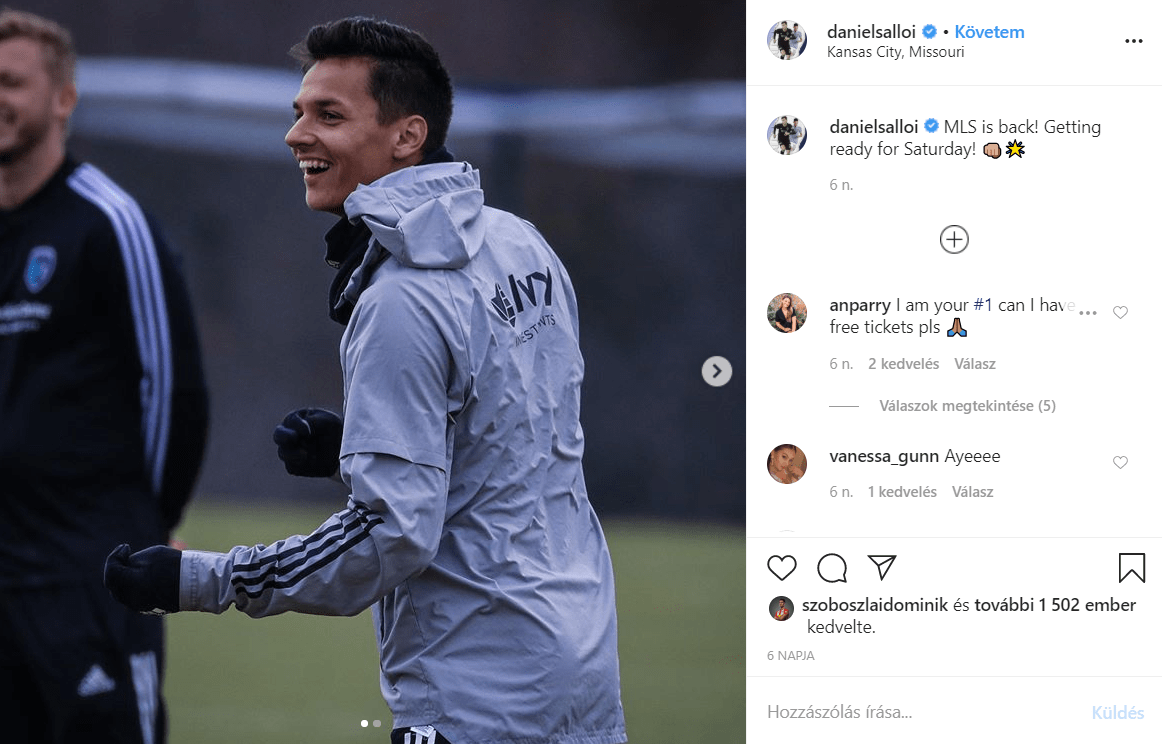 Sallói Dániel a Kansas és a magyar válogatott játékosa