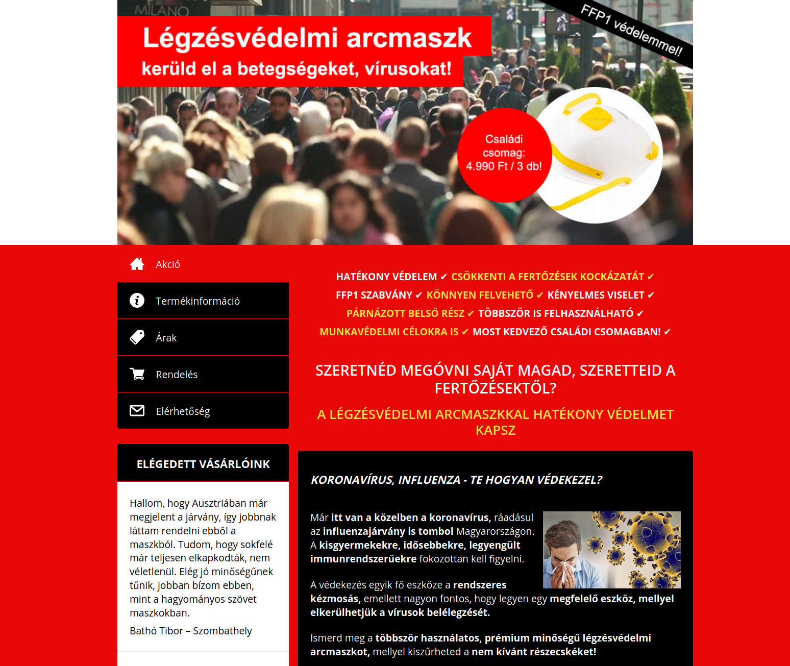 Valódinak látszó, kamu webáruházban kínálnak szájmaszkot (Forrás: ESET blog)