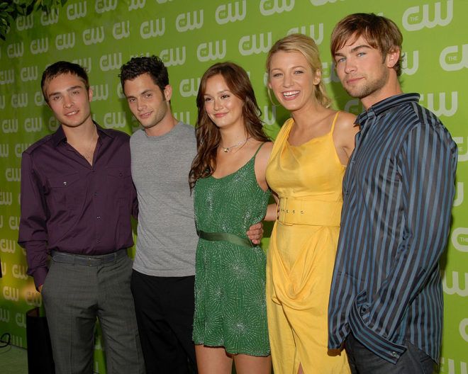 Chuck Bass (Ed Westwick), Dan Humphrey (Penn Badgley), Blair Waldorf (Leighton Meester), Serena van der Woodsen (Blake Lively), Nate Archibald (Chace Crawford).