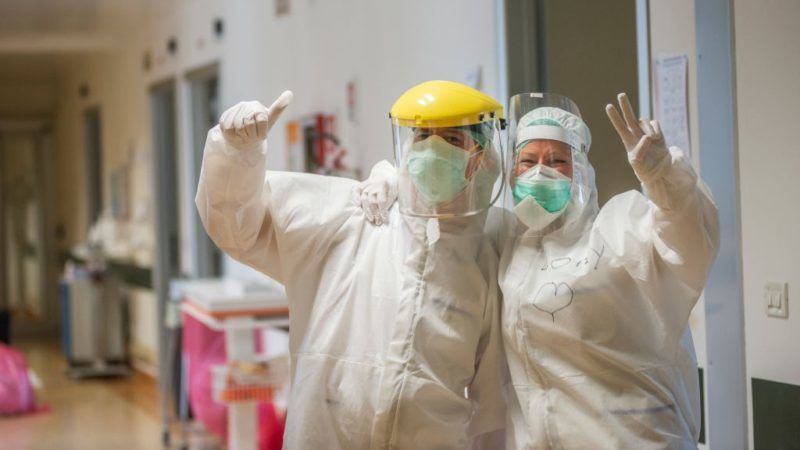 Személyzet egy olasz kórházban