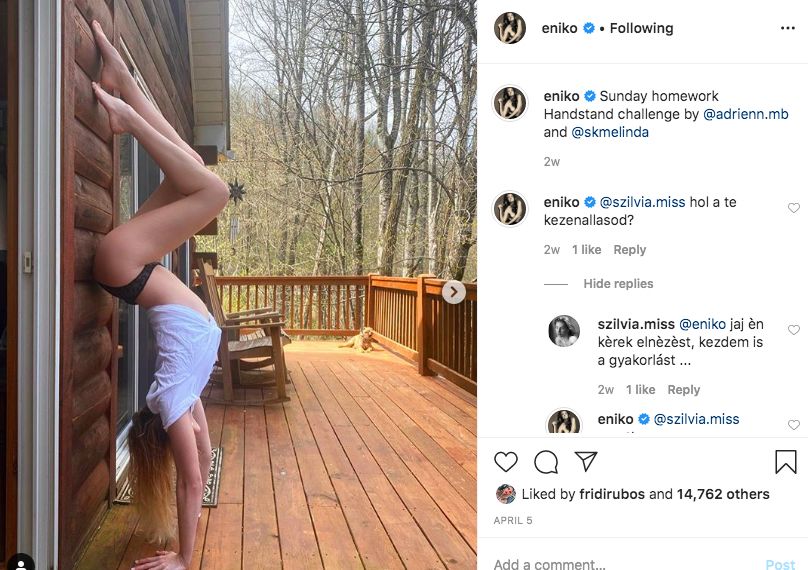 Mihalik Enikő a karantén idején így tölti a hétköznapokat