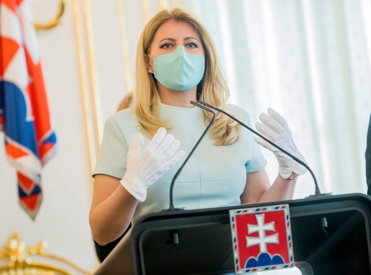 Zuzana Čaputová szlovák elnök arcmaszk