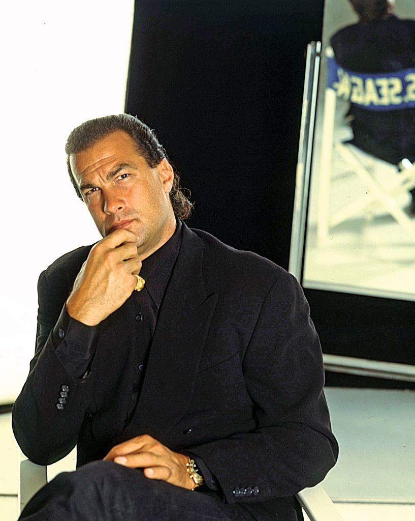 US actor and martial arts champion Steven Seagal posing. He will be awarded at Telegatti. Milan, May 8th, 1995