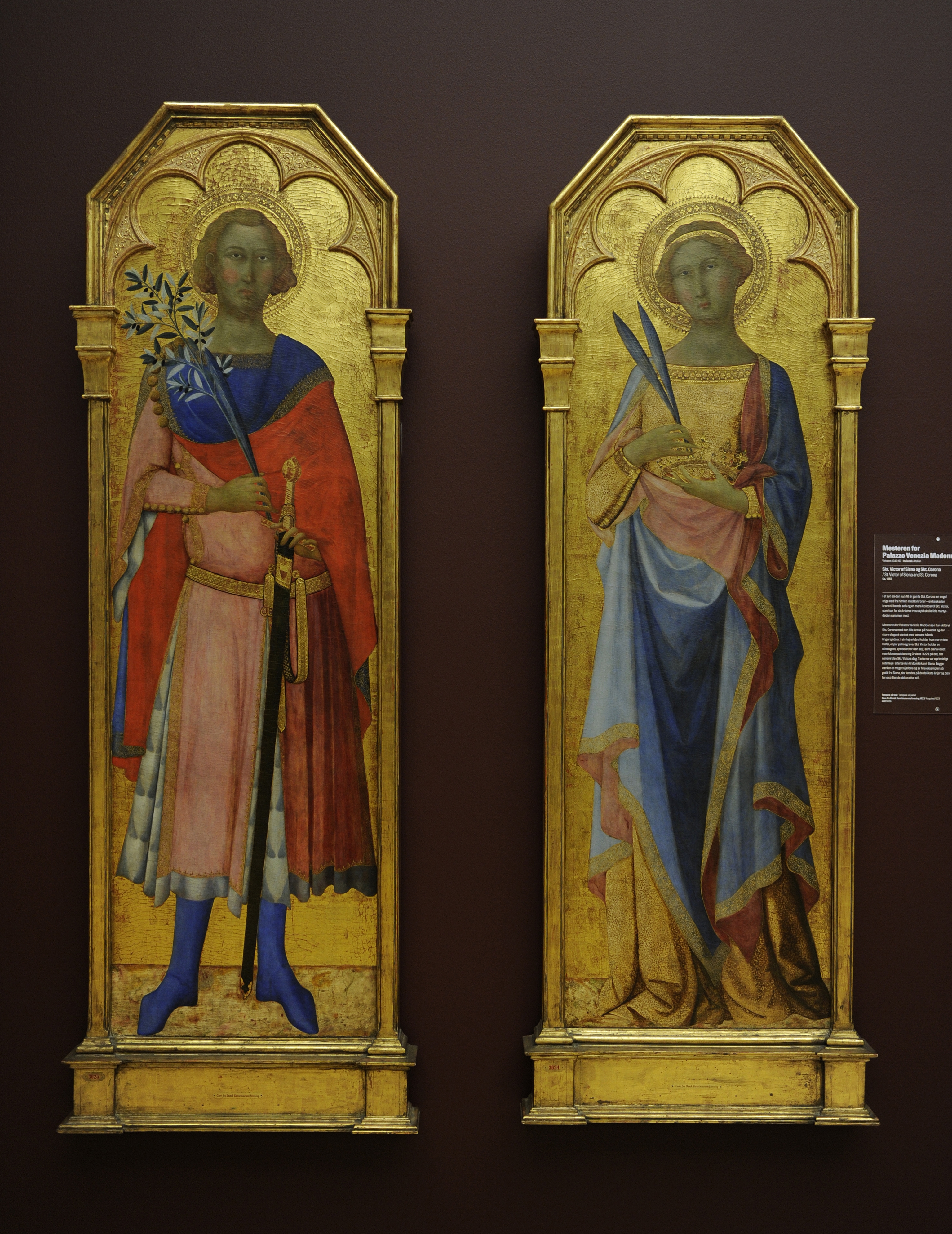 Szent Viktor és Szent Corona a&nbsp;sienai katedrális oltárképén (fotó: Prisma/Universal Images Group via Getty Images)