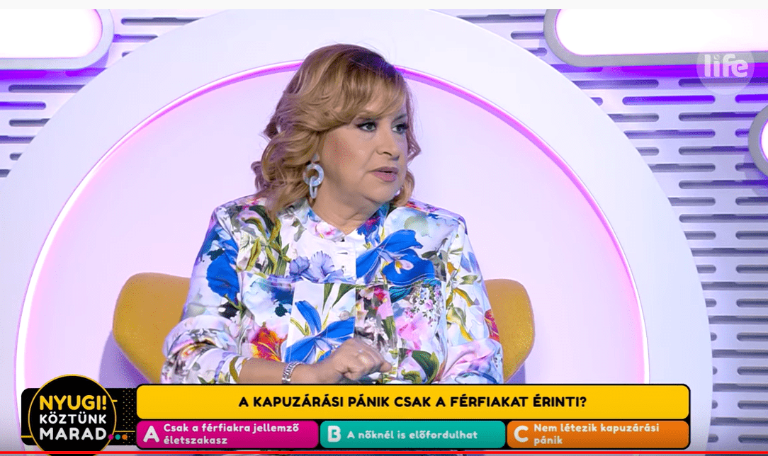 Szulák Andrea a Nyugi! Köztünk marad.. házigazdája
