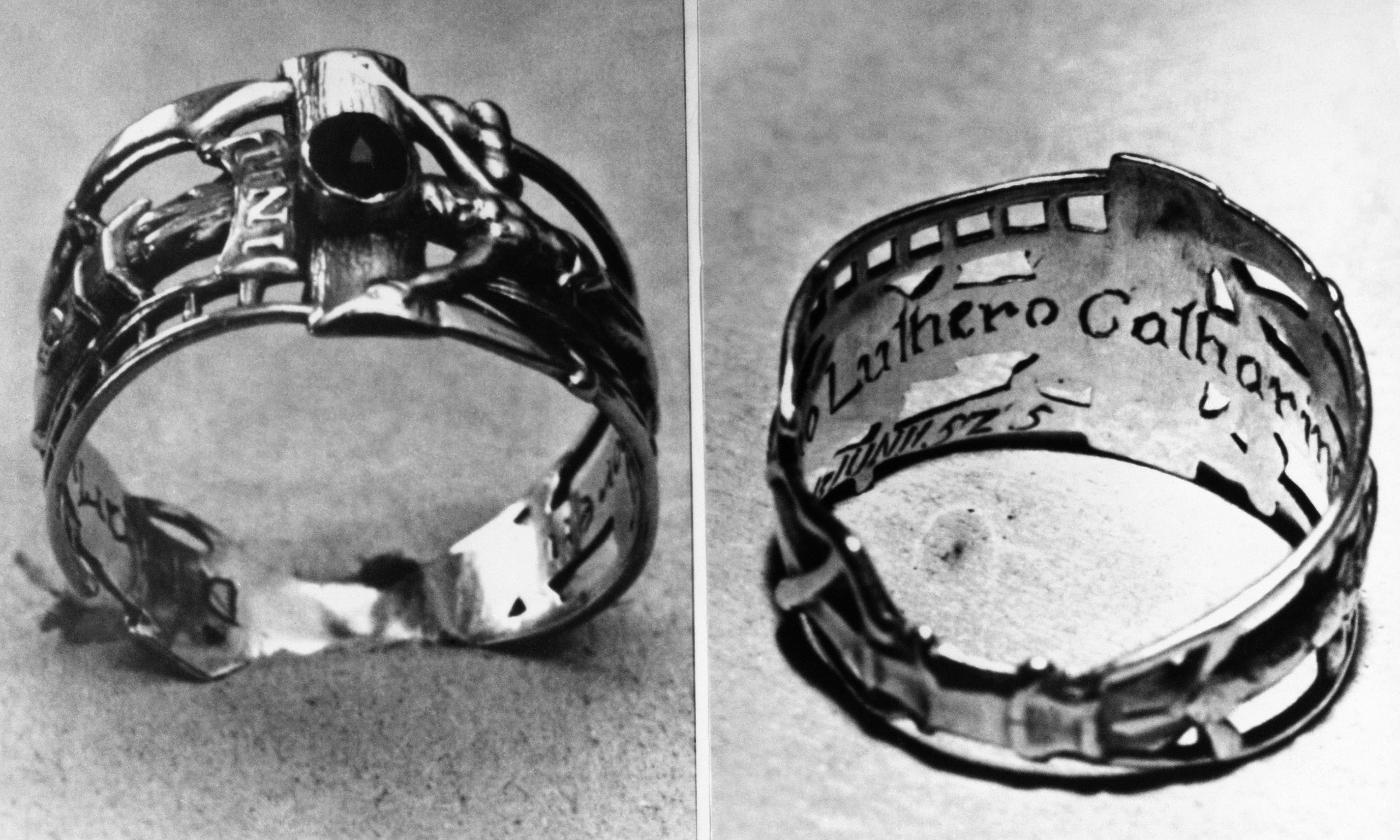 Luther Márton és felesége, Katharina von Bora jegygyűrűje.