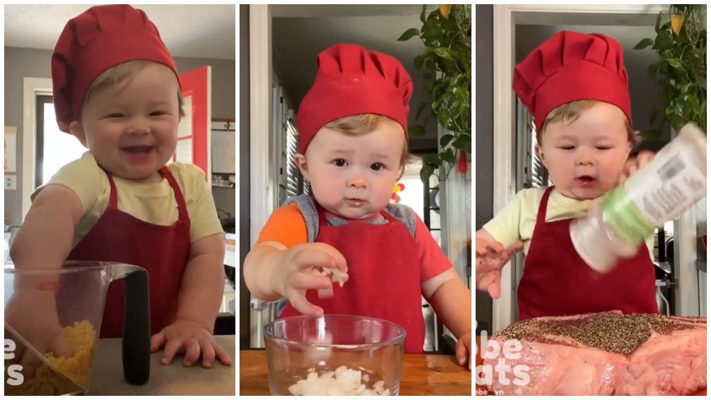 1 éves kisfiú gyerek szakács séf