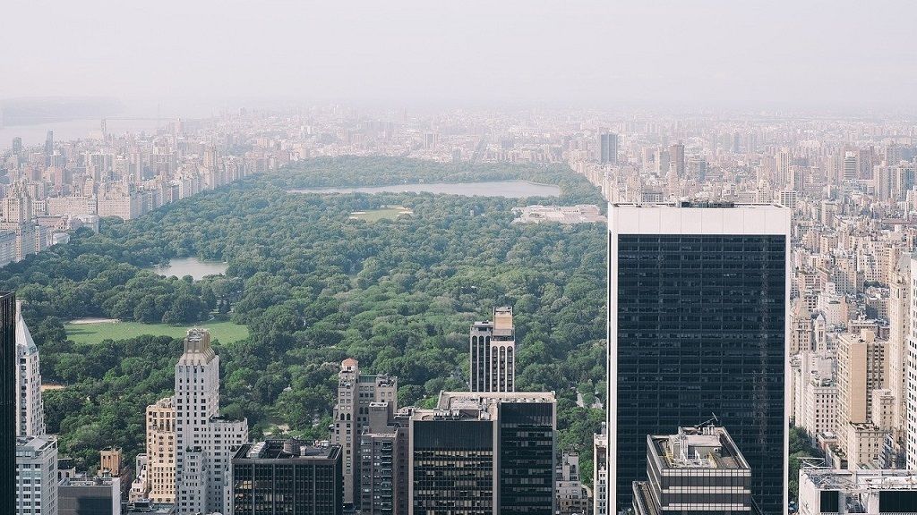 New Yorkban rajzolt karikákkal és emberi parkolóhelyekkel tartanak távol egymástól.