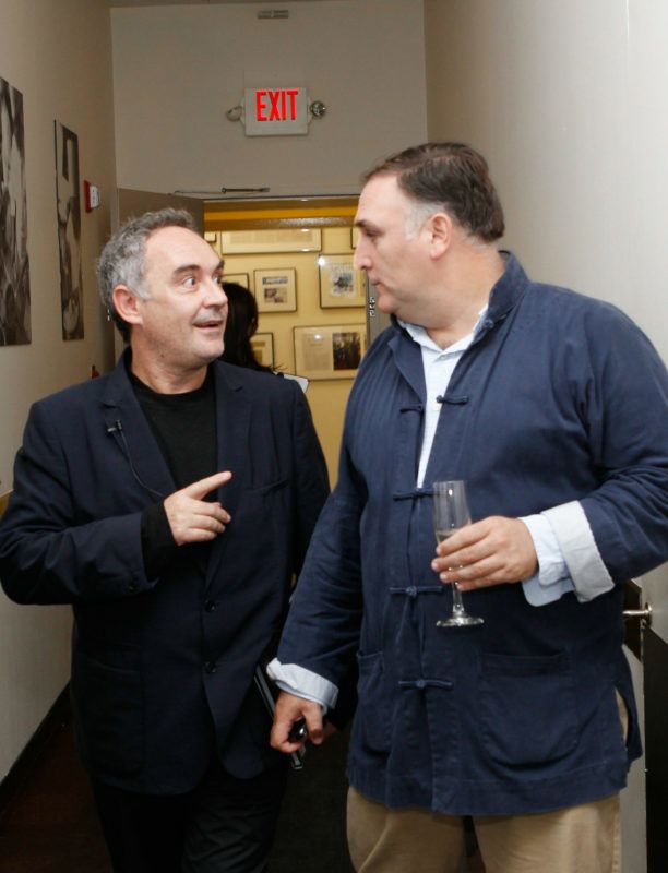 Ferran Adria és José Andrés 2010-ben, egy New York-i rendezvényen (Fotó: Mark Von Holden/Getty Images for The International Culinary Center/AFP)