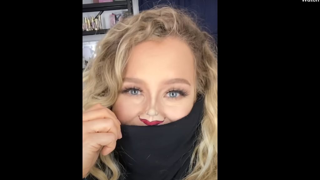 Zseniális karanténsminket készített a sminkes a maszkhoz