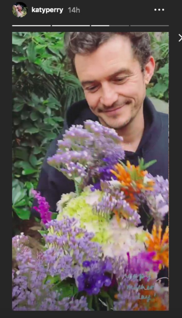 Orlnado Bloom maga szedte a virágokat Katy Perrynek anyák napjára
