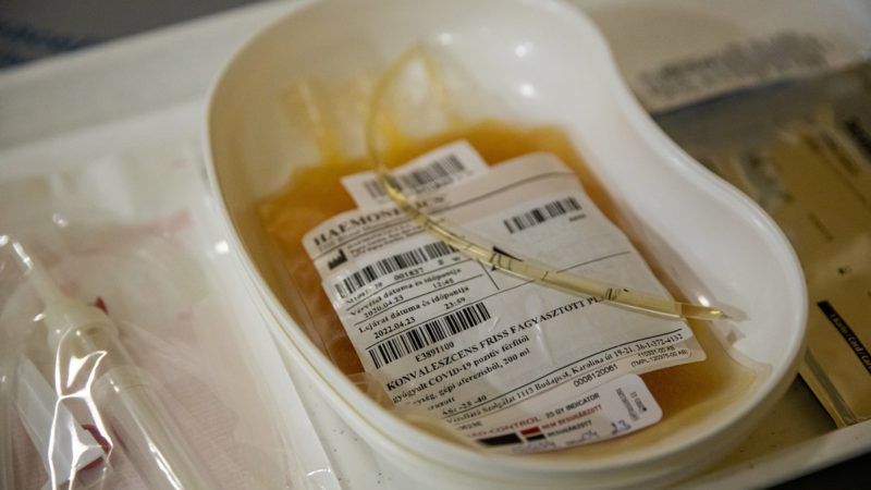 Április 15-e óta kezelték a férfi vérplazmaszérummal