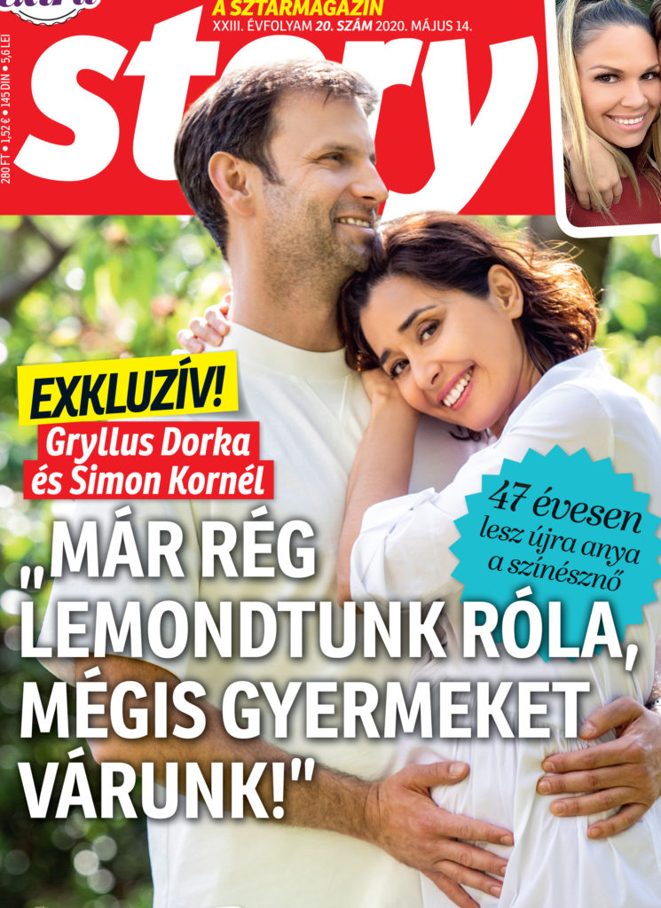 Gryllus Dorka 47 évesen gyereket vár, Simon Kornéllal mesélnek