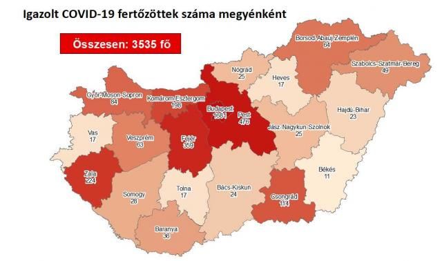 Meghalt 11 beteg, 3509 főre nőtt a fertőzöttek száma