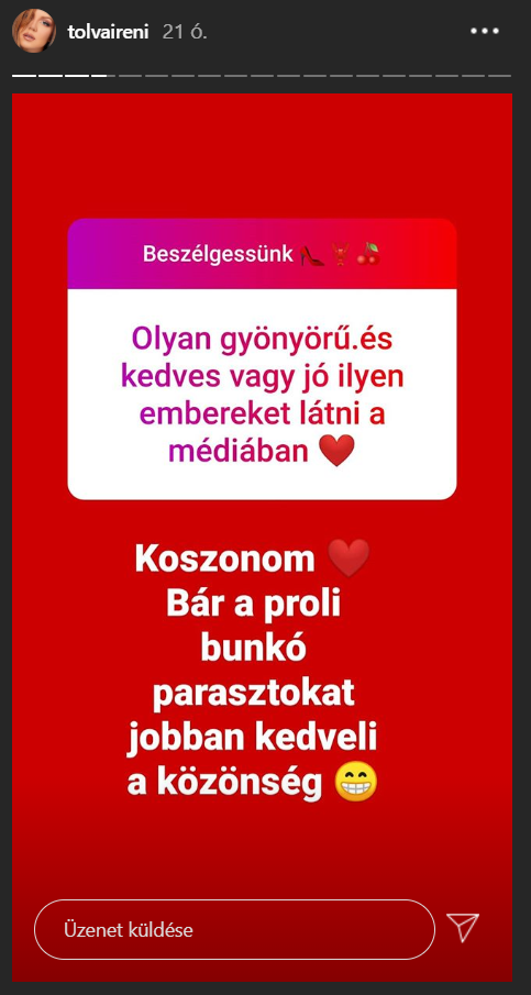 Tolvai Reni sokaknak beszólt