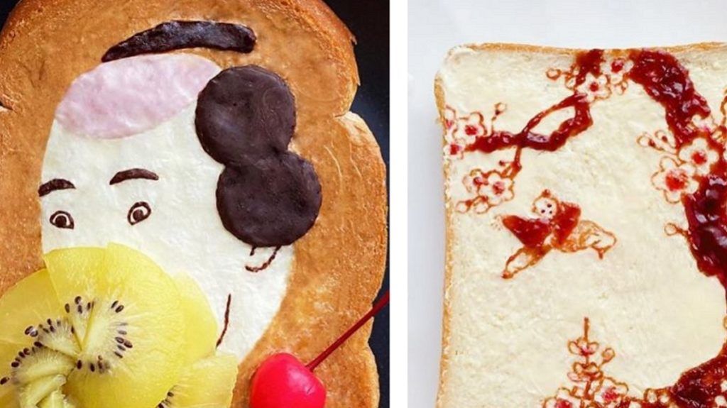 Csodás tósztkölteményeket alkot a japán művész