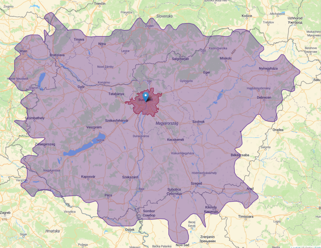 3-4-5 óra alatt elérhető úticélok
