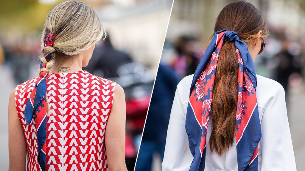 Egyszerűen feldobhatjuk frizuránkat, ha selyemsállal készítjük el copfunkat, kontyunkat.