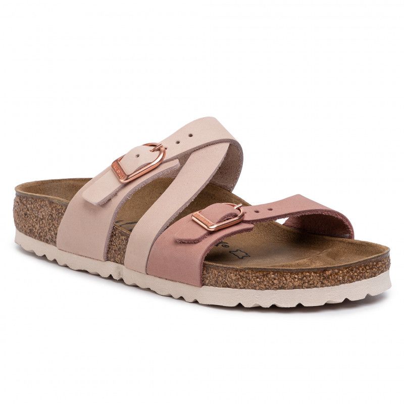 halványrózsaszín kétcsatos papucs - Birkenstock