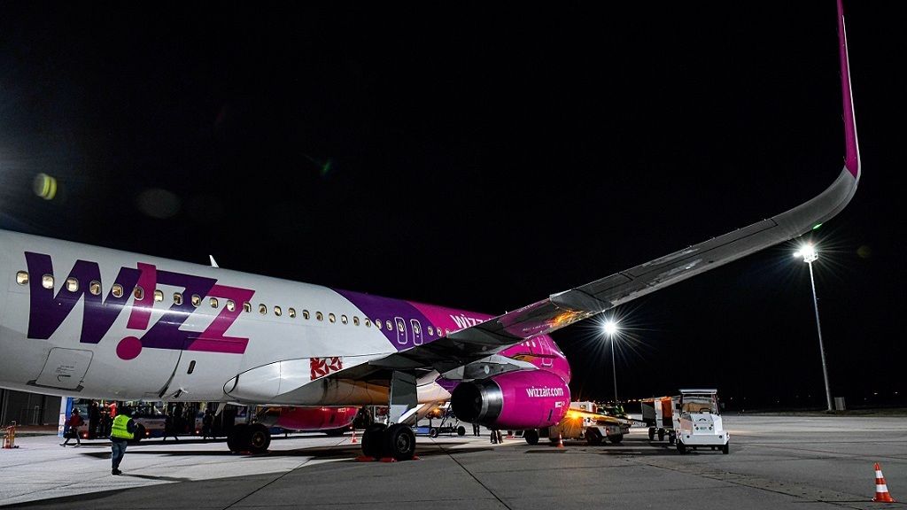 WizzAir járat Debrecenben - Fotó: MTVA/Bizományosi: Oláh Tibor