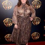 Melissa McCarthy mintás ingruhában