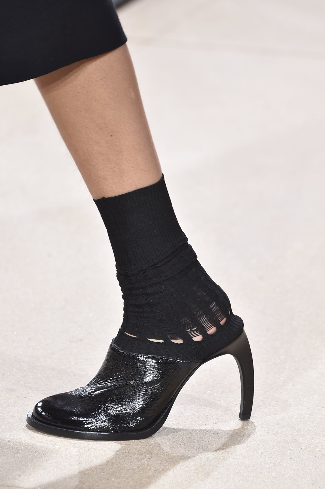 fekete mule papucs - Ann Demeulemeester