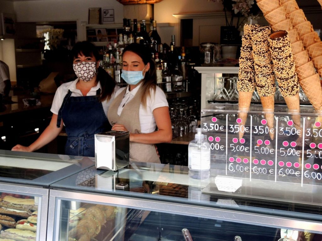 Egy bresciai fagyizó a járvány után