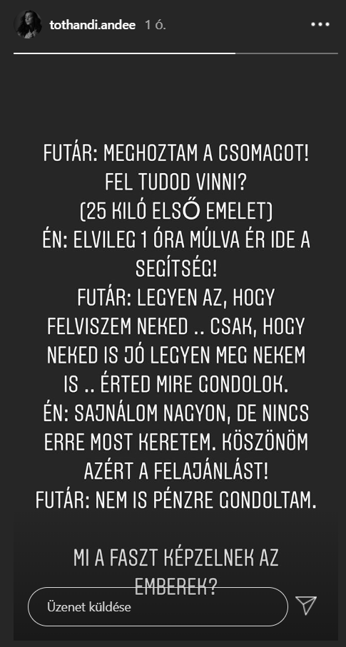 tóth andi futár sztori