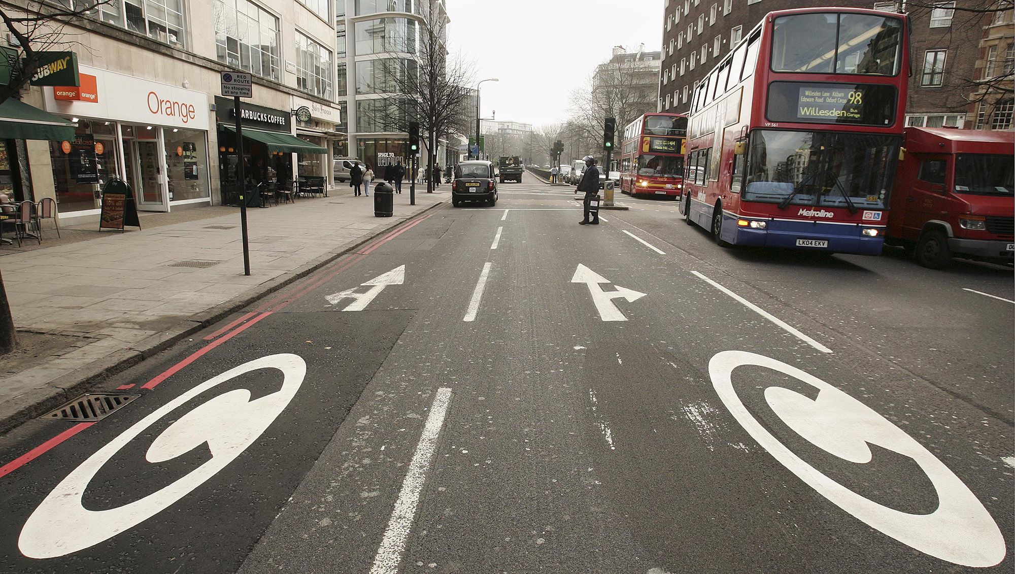 A C-betűk jelzik a dugódíj-zónákat (fotó: Peter Macdiarmid/Getty Images)