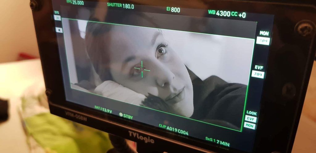 Bajor Lili kamera előtt (Fotó: Bajor Lili)