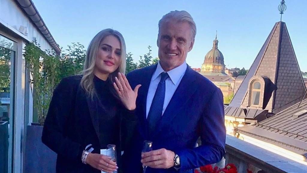 Dolph Lundgren és menyasszonya