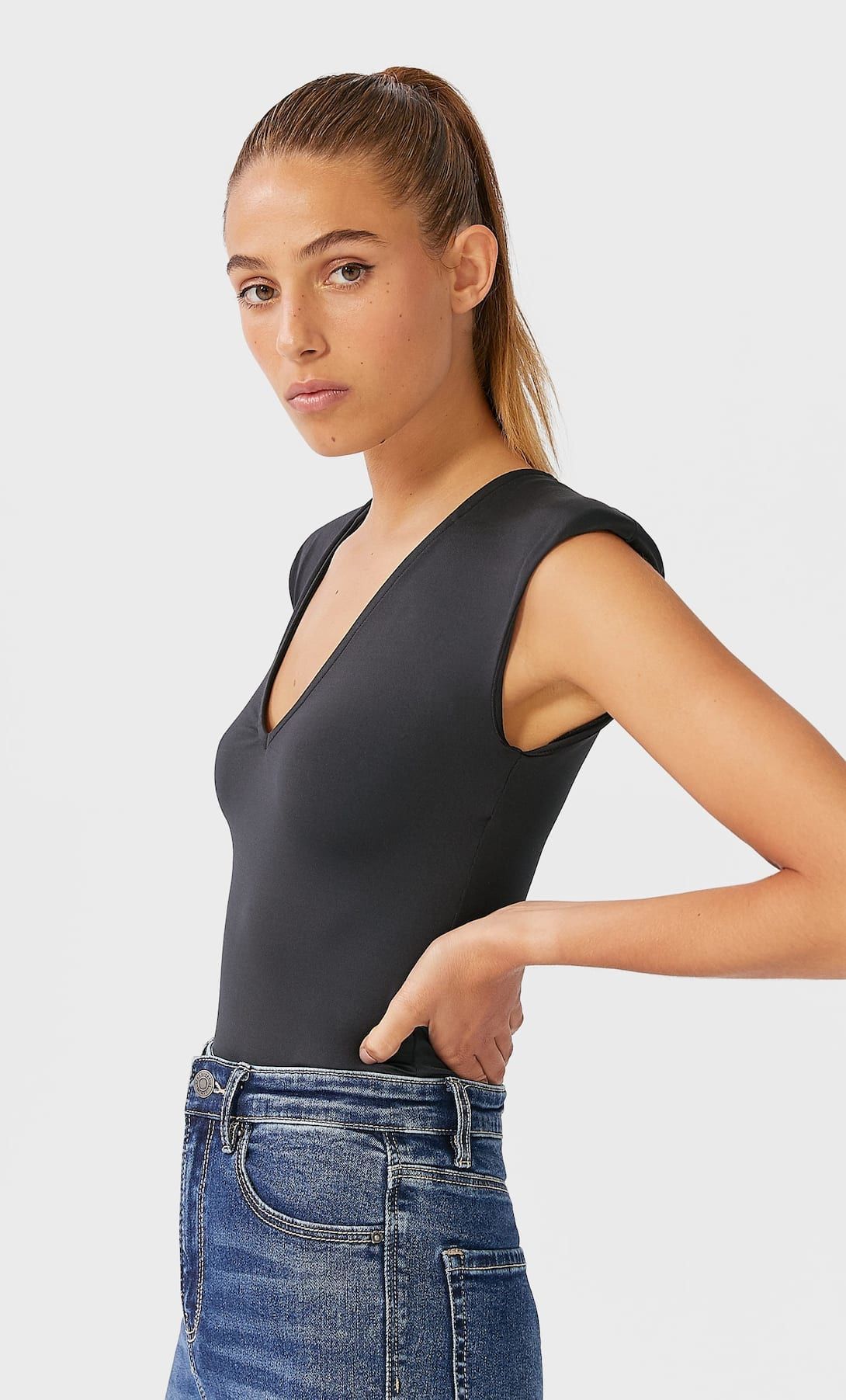 Stradivarius válltöméses body