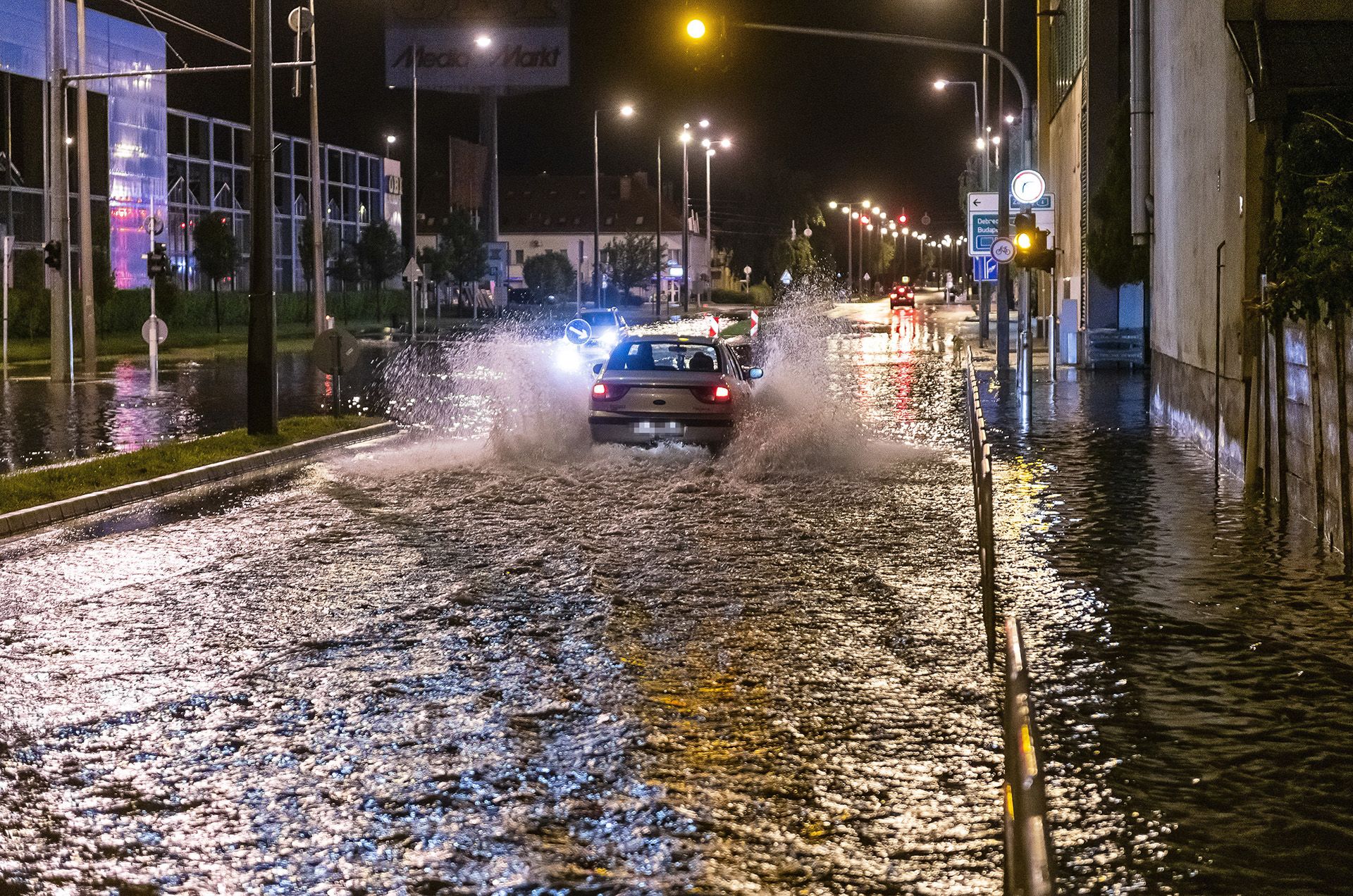 Vihar Nyíregyházán (fotó: MTI/Balázs Attila)