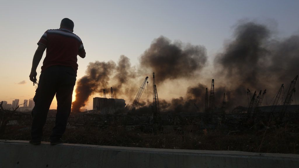Elképesztő videó készült a bejrúti robbanásról
