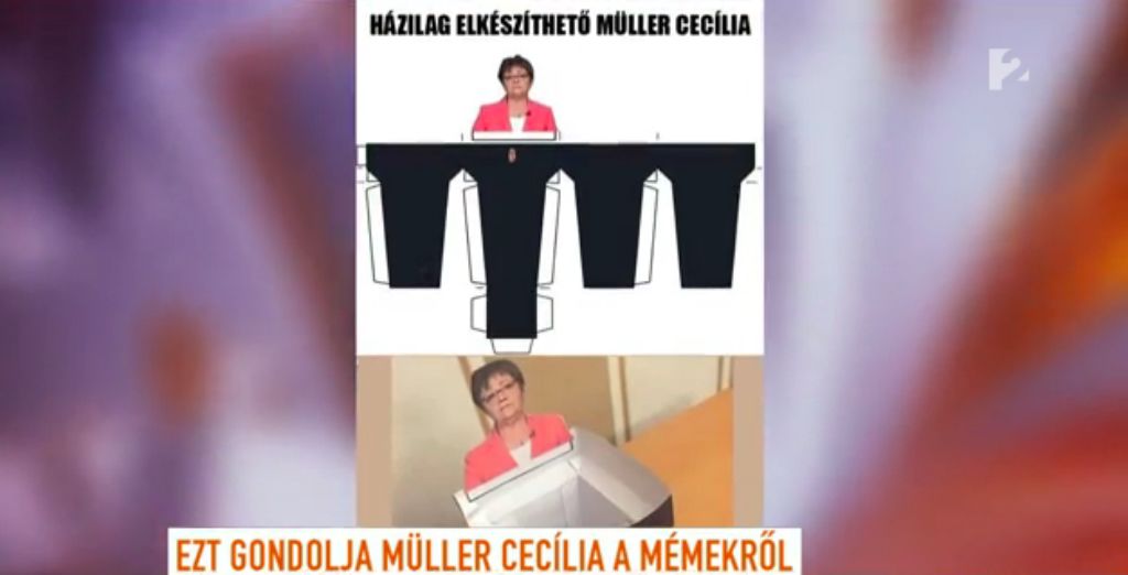 Müller Cecília kedvenc méme saját magáról