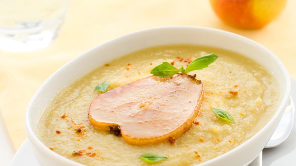 Kávés körtekrémleves