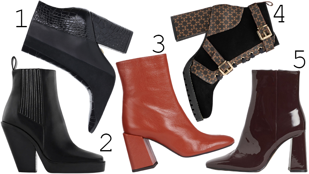 Tömbsarkú bokacsizmák