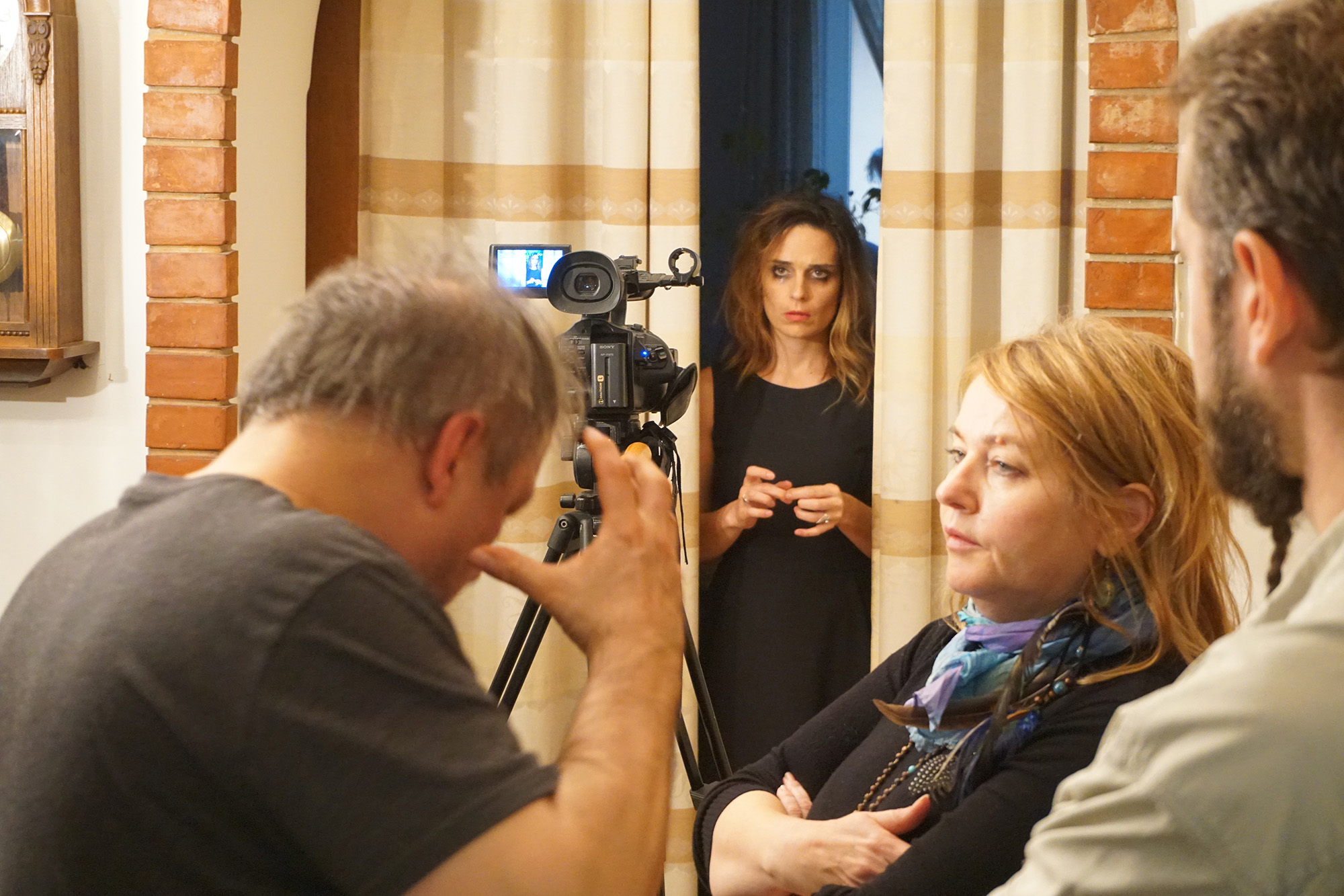 Pillanatkép a forgatásról (fotó: Jevgenyij Alekszejev)