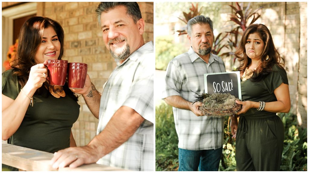 Vicces fotózással ünnepelte a házaspár, hogy végre az utolsó gyerek is elköltözött otthonról