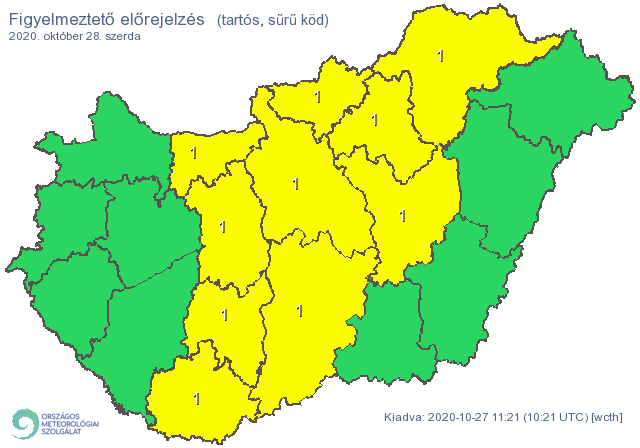 Figyelmeztet a meteorológia: sűrű köd várható szerdán