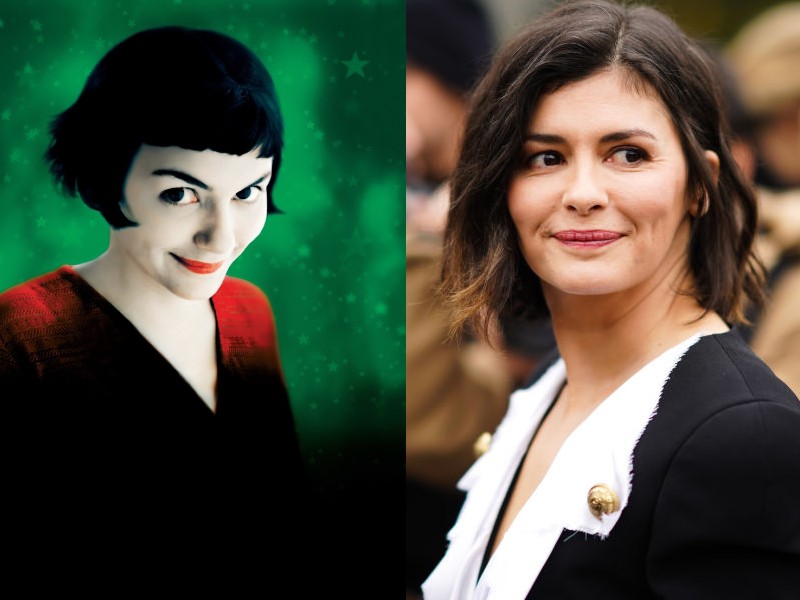 Audrey Tautou az Amelie csodálatos élete című filmben és 2020-ban