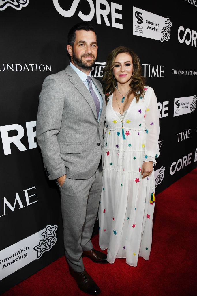 Alyssa Milano , és férje, Dave Bugliari 2020-ban, Los Angelesben