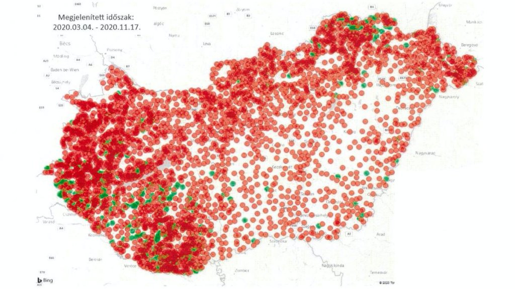 Koronavírus-térkép