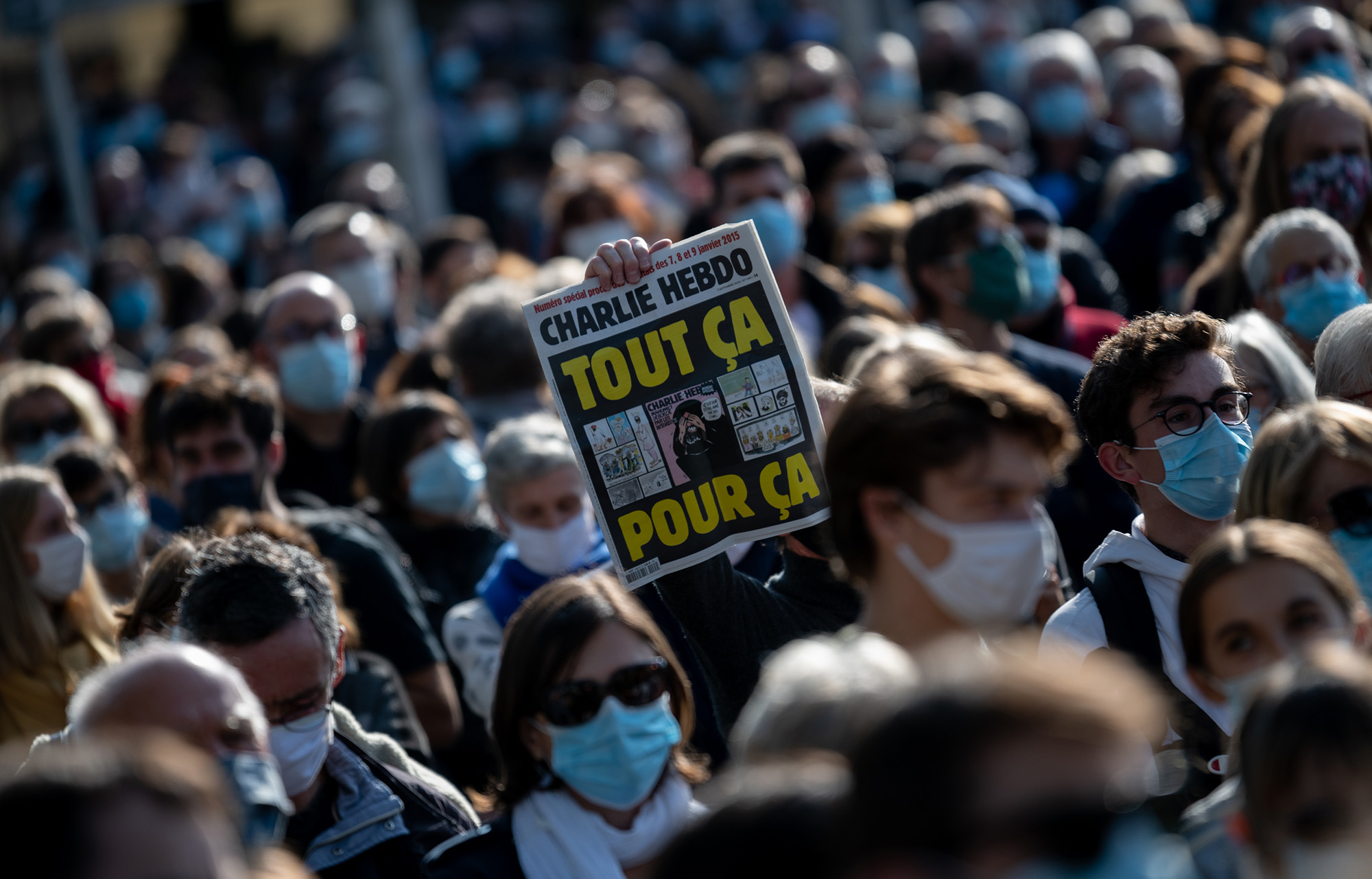 Nantes, 2020 október 18. (fotó: Estelle Ruiz/NurPhoto via Getty Images)