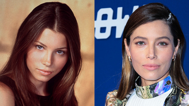 Jessica Biel 1999-ben és és 2019-ben.
