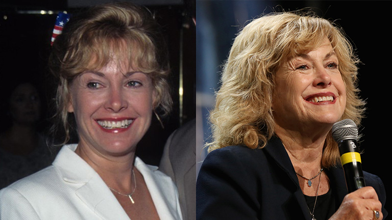 Catherine Hicks 1997-ben és 2018-ban. 