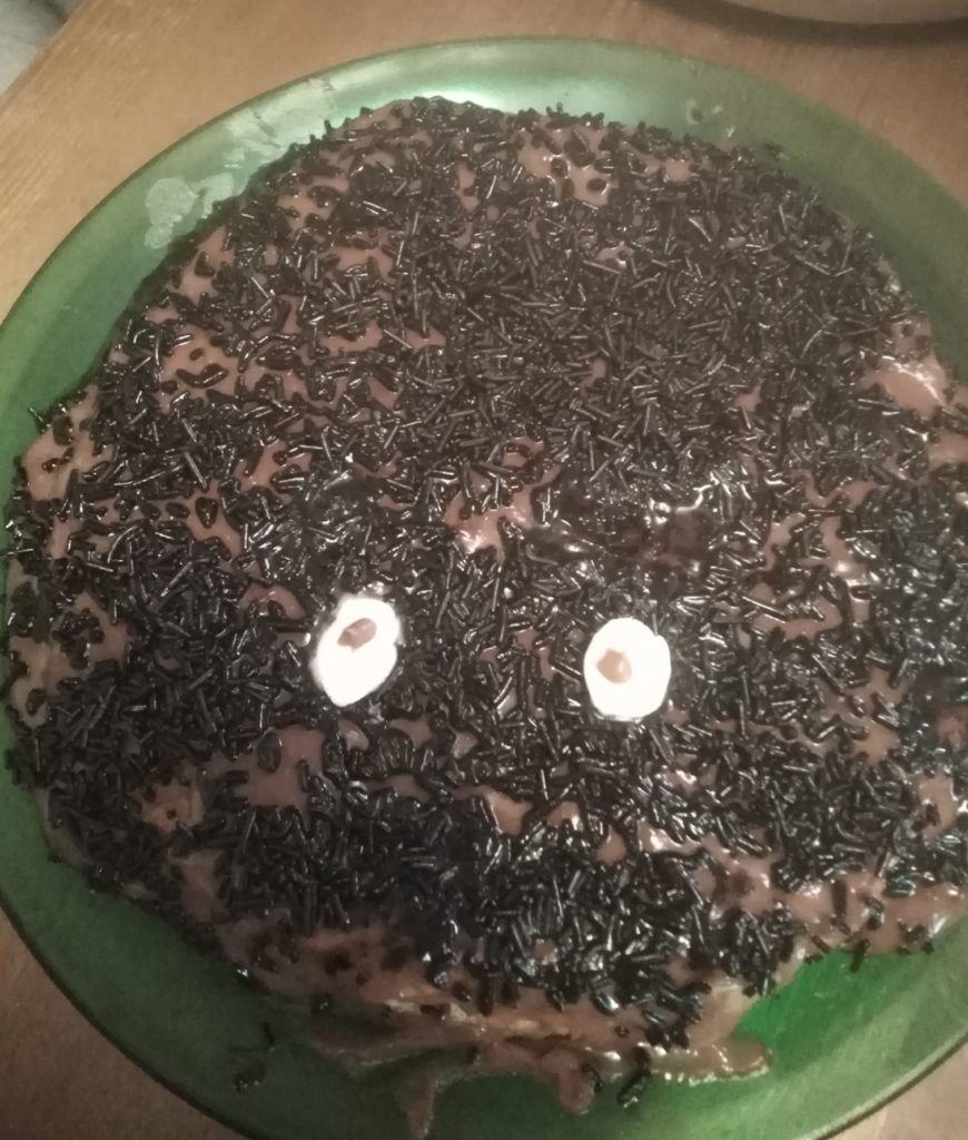 halloweeni póktorta