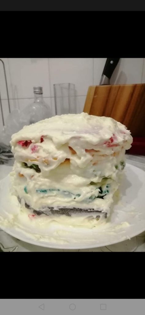 szivárvány torta